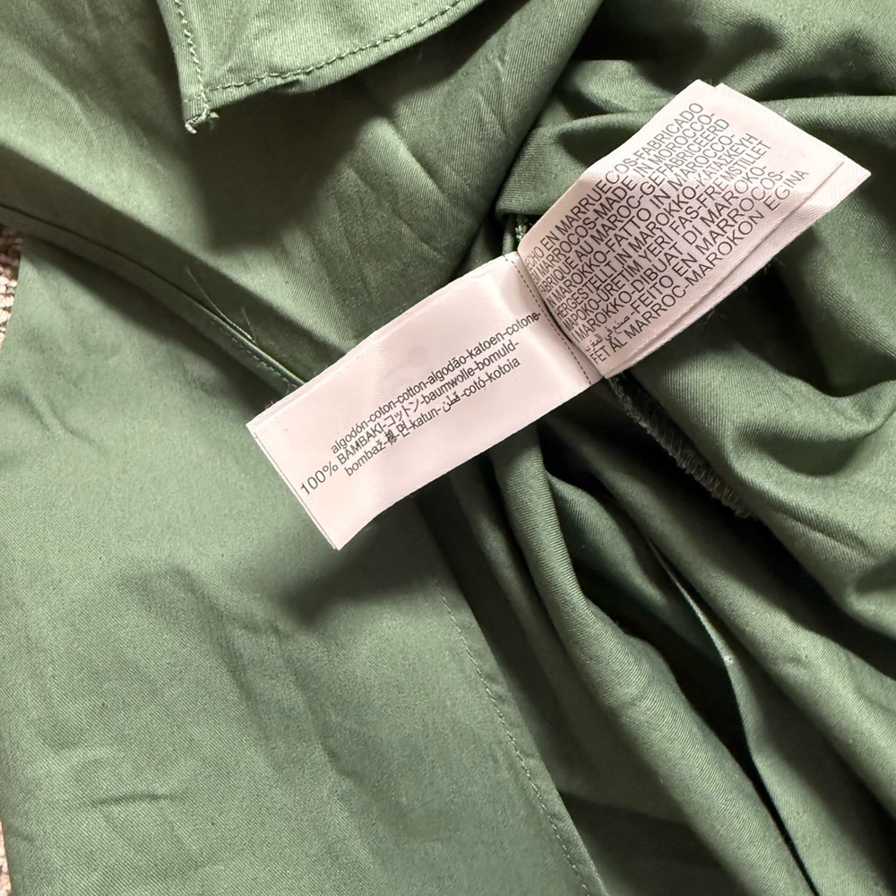 Zara Forest Green button down - image 3